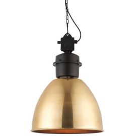 Endon Lighting 69773 Ford Aged Brass 40W E27 Industrial Style Metal Pendant Light image