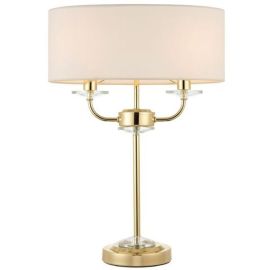 Endon Lighting 70564 Nixon Brass 2x40W E14 Table Lamp with Inline Switch image