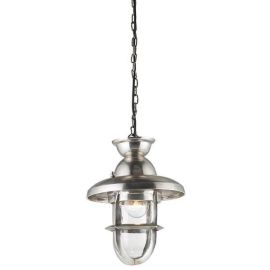 Endon Lighting EH-ROWLING-L Rowling Tarnished Silver IP20 40W E27 245mm Pendant Light image