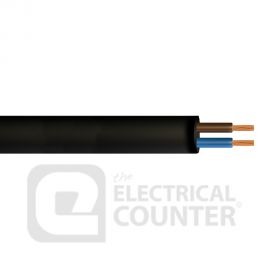 Pitacs 2192Y 0.5MM 100M BK Black 2 Core Flat Flexible 2192Y 0.5mm Cable - 100m