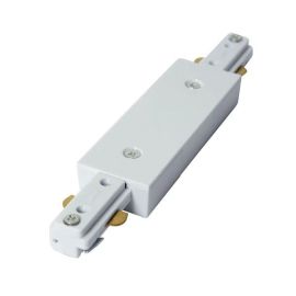 White Aluminium Culina Track Straight Connector IP20