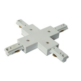 White Aluminium Culina Track X Connector IP20