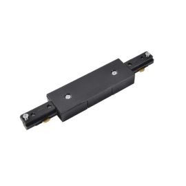 Black Culina Double Live End Connector for Single Circuit Track 240V