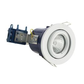 Forum Lighting ELA-27466-WHT White Adjustable LED Ready GU10 Fire Rated Downlight 50W 240V image