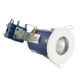 Forum Lighting ELA-27467-WHT White IP65 LED Ready GU10 Fire Rated Downlight 50W 240V image