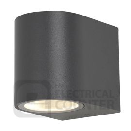 Zinc Antar GU10 Black 1 Light Up or Down Wall Fitting IP44 35W image