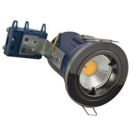 Forum Lighting ELA-27465-BCHR Black Chrome Fixed LED Ready GU10 Fire Rated Downlight 50W 240V