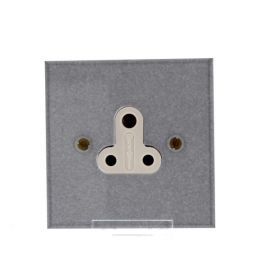Forbes & Lomax SS5/PSX Invisible 1 Gang 5A Unswitched Round Pin Socket - White Insert image
