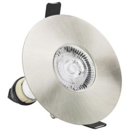 Integral LED ILDLFR70D016 Evofire Satin Nickel IP65 112mm Fire Rated Round Downlight with GU10 Holder