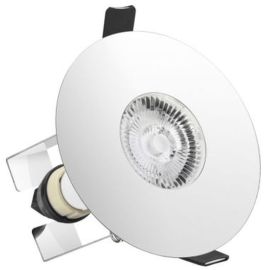 Integral LED ILDLFR70D020 Evofire Polished Chrome IP65 70-100mm Round Fire Rated Downlight with GU10 Holder and Insulation Guard
