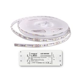 Integral LED ILSTWHIA063W IP33 12V Constant Voltage 6W/m 460lm/m 6500K 8mm Flexible LED Strip 5m Reel with 12V Driver image