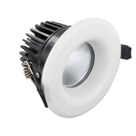 Integral LED ILDLFR70A001 Lux Fire Matt White IP65 6W 410lm 3000K 36 Deg. Dimmable Fire Rated LED Static Downlight image
