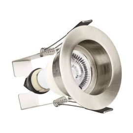 Integral LED ILDLFR70E004 Evofire Satin Nickel IP65 70mm Recessed Fire Rated Downlight with GU10 Holder and Insulation Guard image