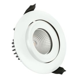 Integral LED ILDLFR92C001 White IP65 6W 430lm 3000K 36 Deg. Tiltable Fire Rated Dimmable Downlight image