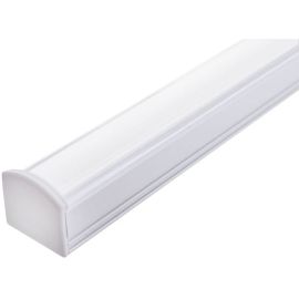 Integral LED ILPFS042 1m Surface Mounted Aluminium Frosted Profile for 12mm LED Strips image