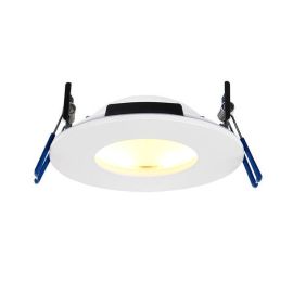 Saxby 102669 OrbitalPRO White IP65 9W 590lm 2700-3000-4000-6000K 110mm Dimmable Downlight image