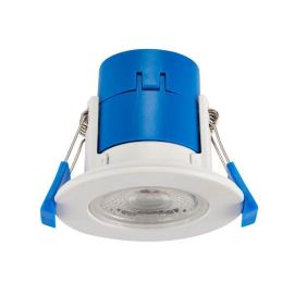 Saxby 92751 ShieldECO White IP65 5W 500lm 3000-4000-6000K 64mm Dimmable Fire Rated Downlight