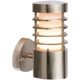 Saxby 13798 Bliss Stainless Steel IP44 11W E27 Dimmable Wall Light image