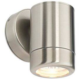 Saxby 14016 Atlantis Stainless Steel IP65 35W GU10 Dimmable Wall Light image