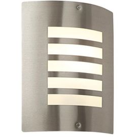 Saxby ST031F Bianco Stainless Steel IP44 60W E27 Dimmable Wall Light