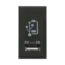 Click MM515BK New Media Black 2A USB-A Charging Module