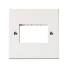 Click PRW403 MiniGrid White 1 Gang 3 Aperture Polar Unfurnished Front Plate image