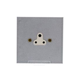 Forbes & Lomax SS2/PSX Invisible 1 Gang 2A Unswitched Round Pin Socket - White Insert image