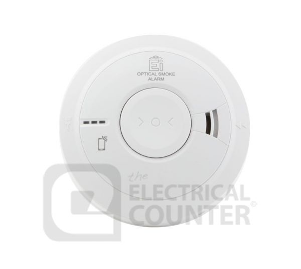 Aico Ei3016 Optical Smoke Sensor and Alarm Mains Powered with Interconnection Capability Test Button and Battery Backup