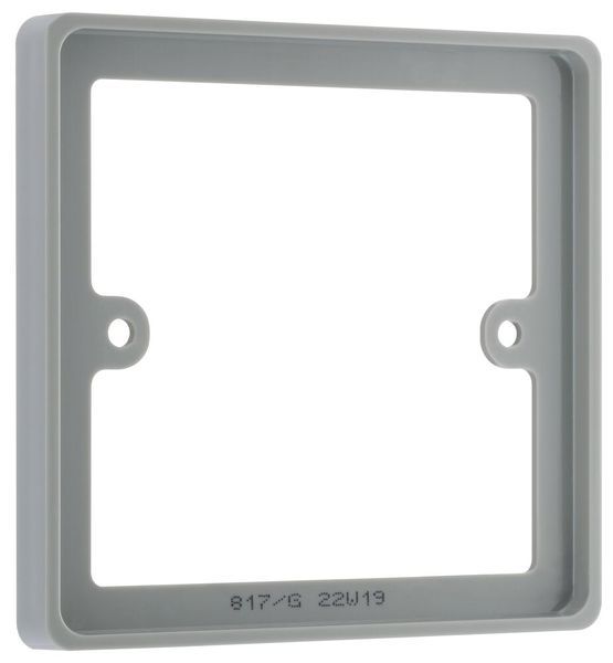 BG Electrical 817/G Moulded Grey Round Edge 1 Gang 10mm Square Spacer