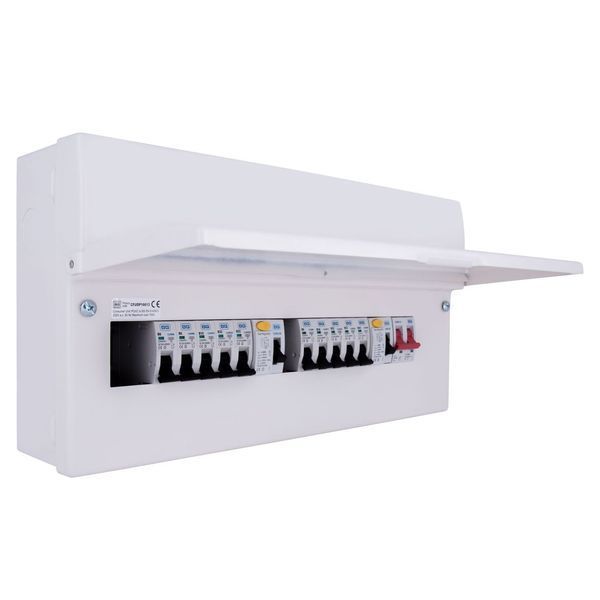 BG Fortress CFUDP16613A 13 Way 2x63A 30mA Type A RCD 10x B-Curve MCB 100A Main Switch Metal Populated Consumer Unit