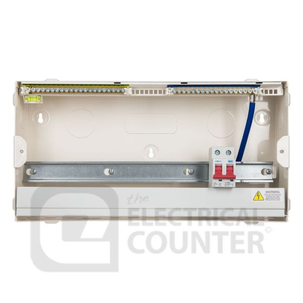 BG Fortress CFUSW17 17 Way IP2XC 1x100A Main Switch Unpopulated Main Switch Incomer Metal Consumer Unit