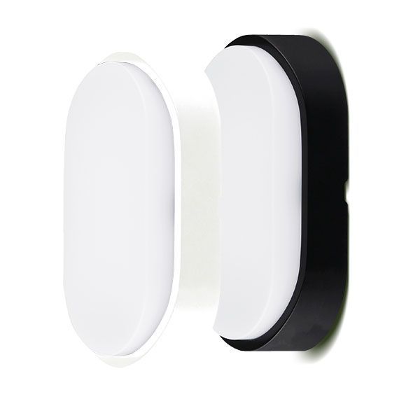Luceco EBEO10S40 Eco Black or White IP54 10W 400lm 4000K 212x119mm Oval LED Residential Bulkhead