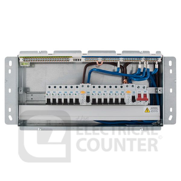 Legrand 16 Way Metal Consumer Unit/Fuse Board With 2 x 80Amp RCDs 1 x 100A Main 