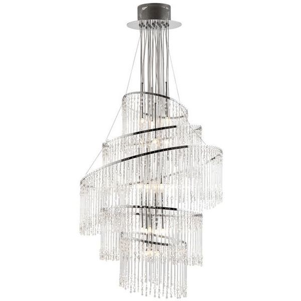 Endon Lighting CAMILLE-24CH Camille Polished Chrome IP20 24x10W G4 Chandelier Pendant Light