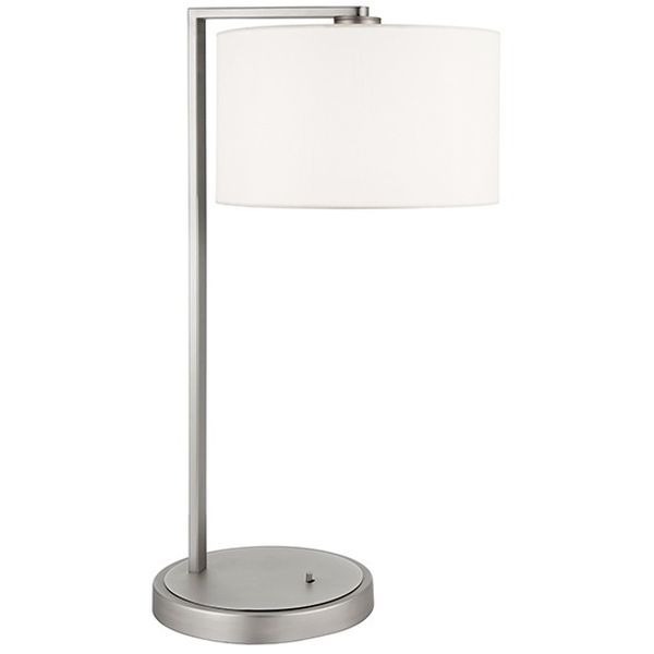 Endon Lighting 67634 Daley Matt Nickel 40W E27 Table Lamp with Toggle Switch