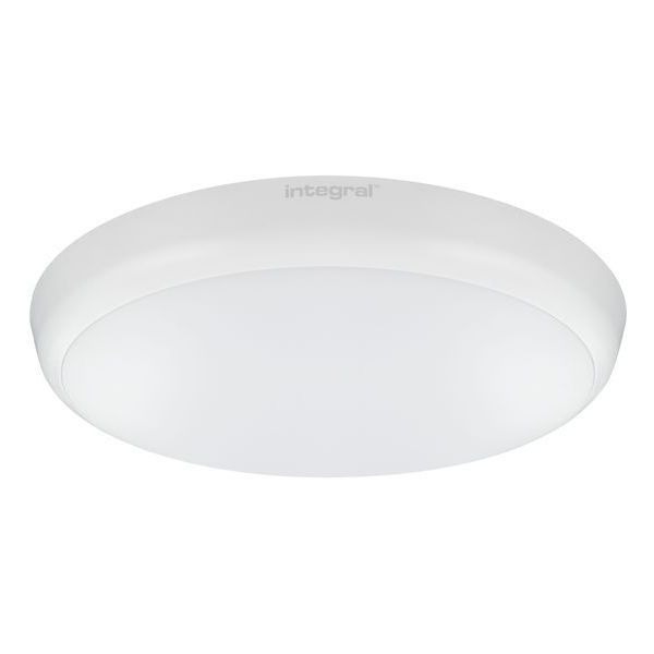 Integral LED ILBHC014 Slimline IP54 18W 4000K LED Ceiling/Wall Light with 10% Dimming Microwave Sensor