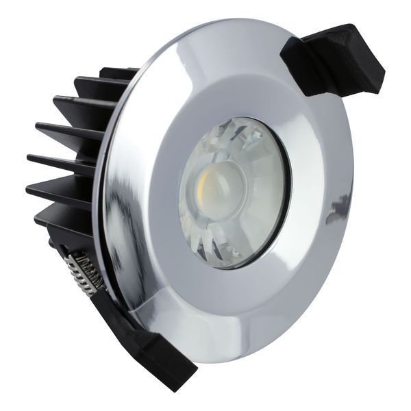 Integral LED ILDLFR70B009 Low-Profile Polished Chrome IP65 6W 440lm 4000K Fire Rated Dimmable Downlight