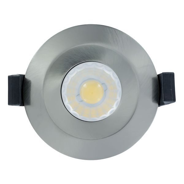 Integral LED ILDLFR70B015 Satin Nickel IP65 6W 520lm 4000K 70-75mm Fire Rated Dimmable LED Static Downlight