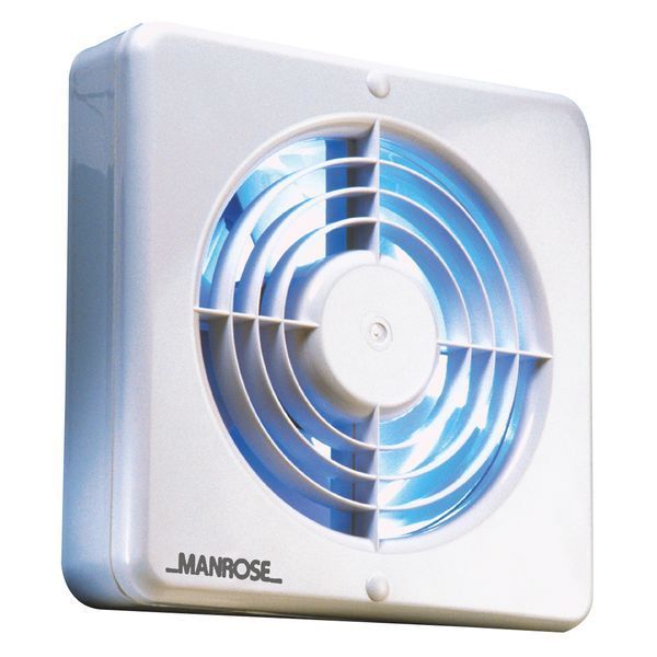 Manrose LXF150BPIR 150mm 6 Inch Energy Saving Wall And Ceiling Extractor Fan, PIR Control