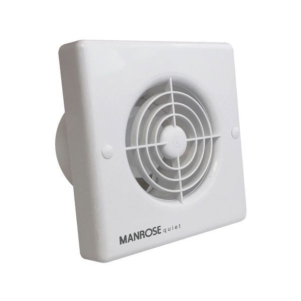 Manrose QF100P Quiet Extraction Fan And Pullcord - Standard Model For Remote Switching