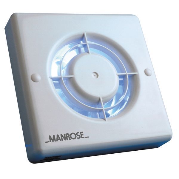 Manrose XF100H 100mm 4 Inch Humidity Control Extractor Fan with Timer