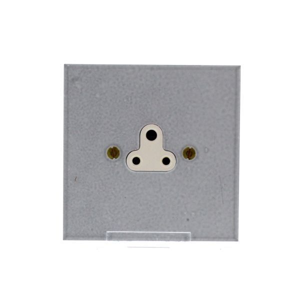 Forbes & Lomax SS2/PSX Invisible 1 Gang 2A Unswitched Round Pin Socket - White Insert
